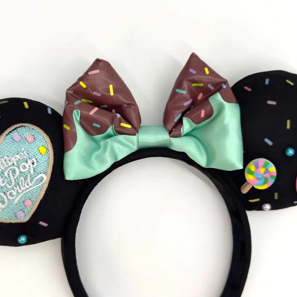 Vanellope’s Sweet Pop World Black Minnie Mouse Ears Disney Wreck It Ralph